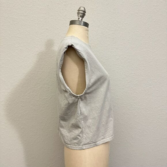 & OTHER STORIES Muscle Tee Gray Crew Neck Cotton Minimalist NWOT - Picture 3 of 10